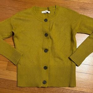 LOFT Mustard Yellow Drop Shoulder Women's Sweater - size Large